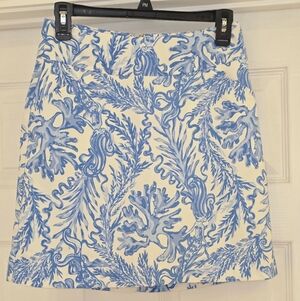 Lilly Pulitzer Blue and White Skort